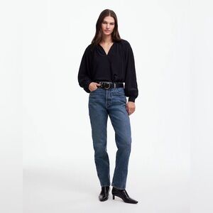 The '90s Straight Crop Jean in Concho Wash